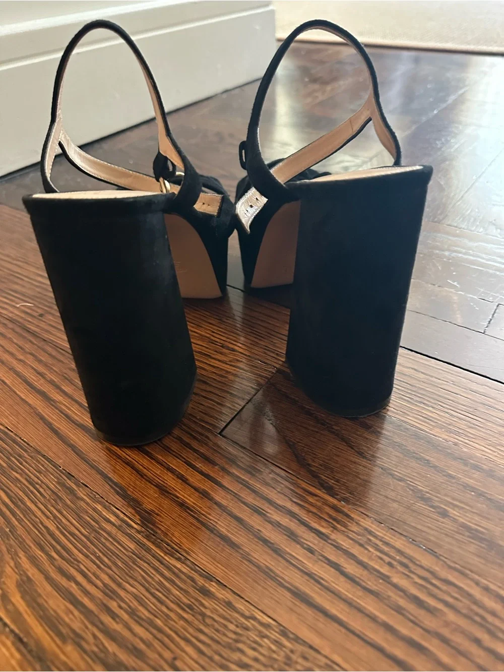 Gianvito Rossi Donna Suede Black  Platform Heel